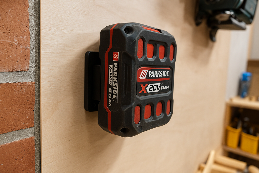 Accuhouder voor Parkside Batterijen | Wandmontage Houder 3-delig | Opbergsysteem - Image 7