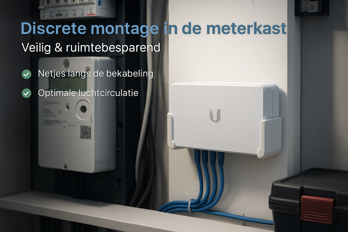 Wandhouder voor Ubiquiti USW Lite 8 PoE | UniFi Muurbeugel | Switch Bevestiging - Image 4