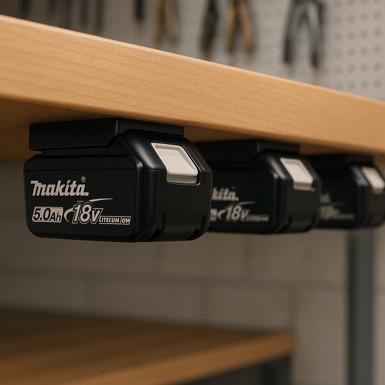 Accuhouder 3 Stuks voor Makita 18V LXT | Muurbeugel of Werkbank Set | BL1850B BL1860B BL18 - Image 6